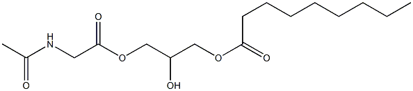 1-[(N-アセチルグリシル)オキシ]-2,3-プロパンジオール3-ノナノアート 化学構造式