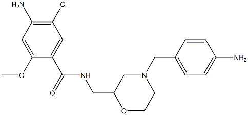 4-Amino-5-chloro-2-methoxy-N-[[4-(4-aminobenzyl)-2-morpholinyl]methyl]benzamide,,结构式