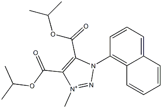 4,5-Bis(isopropoxycarbonyl)-3-methyl-1-(1-naphtyl)-1H-1,2,3-triazol-3-ium Structure