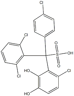 (4-Chlorophenyl)(2,6-dichlorophenyl)(6-chloro-2,3-dihydroxyphenyl)methanesulfonic acid|