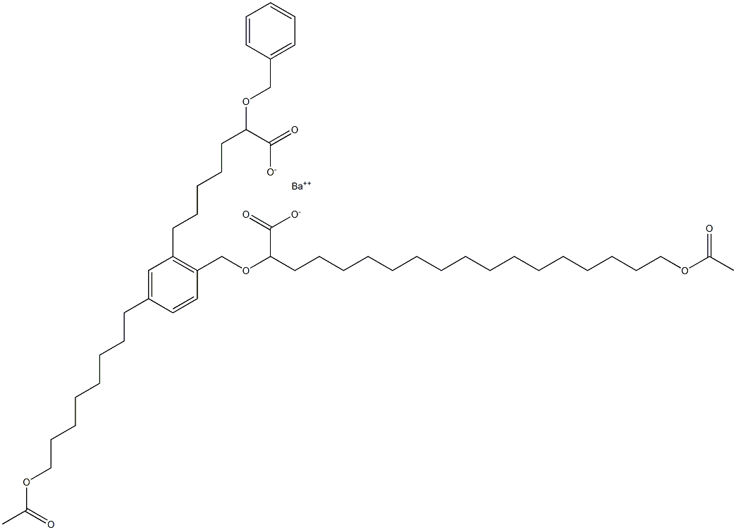 Bis(2-benzyloxy-18-acetyloxystearic acid)barium salt