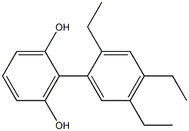 2-(2,4,5-Triethylphenyl)benzene-1,3-diol 结构式