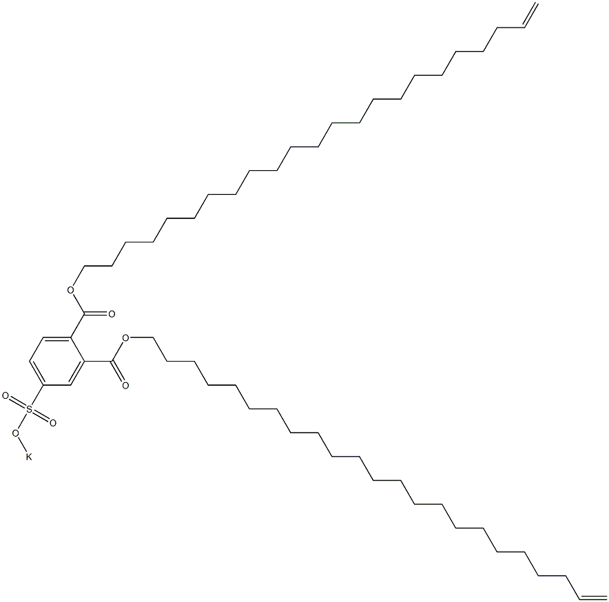 4-(Potassiosulfo)phthalic acid di(22-tricosenyl) ester Struktur