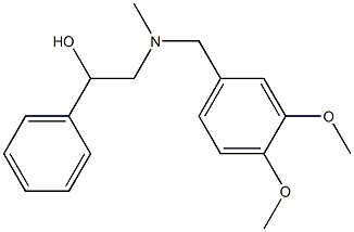 2-[N-(3,4-Dimethoxybenzyl)methylamino]-1-phenylethanol Structure