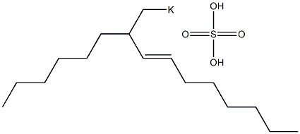 Sulfuric acid 2-hexyl-3-decenyl=potassium ester salt,,结构式