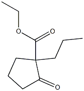 2-Oxo-1-propylcyclopentanecarboxylic acid ethyl ester Structure