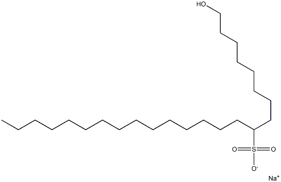 1-Hydroxytetracosane-9-sulfonic acid sodium salt,,结构式