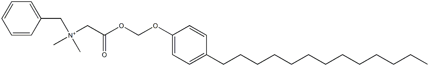 N,N-Dimethyl-N-benzyl-N-[[[(4-tridecylphenyloxy)methyl]oxycarbonyl]methyl]aminium Struktur