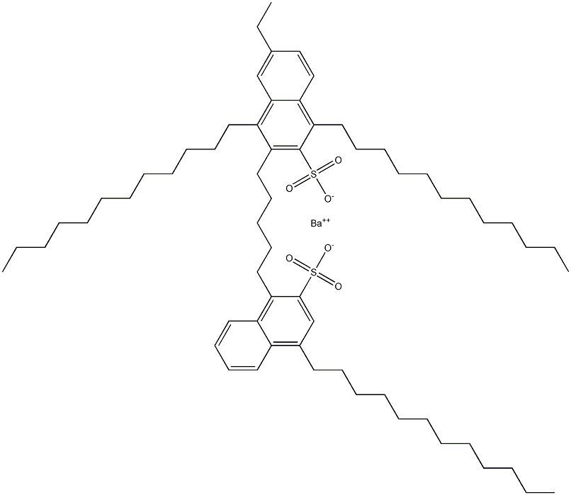 Bis(1,4-didodecyl-2-naphthalenesulfonic acid)barium salt,,结构式