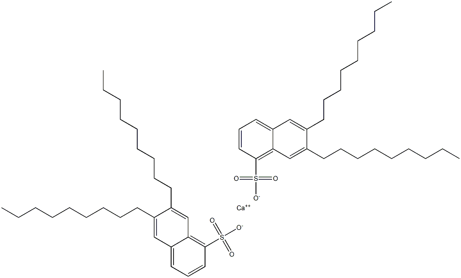 Bis(6,7-dinonyl-1-naphthalenesulfonic acid)calcium salt Structure