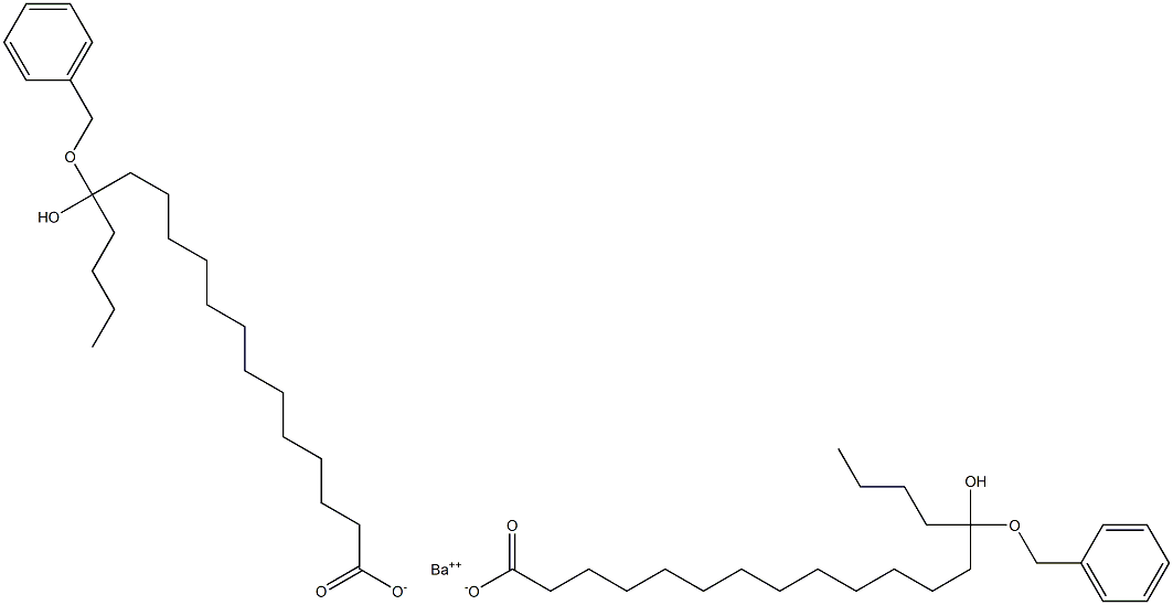 ビス(14-ベンジルオキシ-14-ヒドロキシステアリン酸)バリウム 化学構造式
