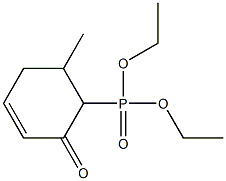 6-Methyl-2-oxo-3-cyclohexen-1-ylphosphonic acid diethyl ester,,结构式