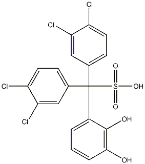 Bis(3,4-dichlorophenyl)(2,3-dihydroxyphenyl)methanesulfonic acid,,结构式