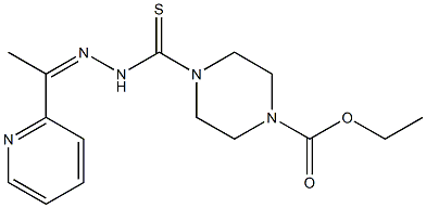 4-[[2-[1-(2-Pyridyl)ethylidene]hydrazino]carbonothioyl]-1-piperazinecarboxylic acid ethyl ester,,结构式