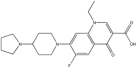 1,4-Dihydro-1-ethyl-6-fluoro-7-[4-(pyrrolidin-1-yl)piperidin-1-yl]-4-oxoquinoline-3-carboxylic acid