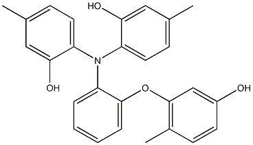 N,N-Bis(2-hydroxy-4-methylphenyl)-2-(3-hydroxy-6-methylphenoxy)benzenamine Structure