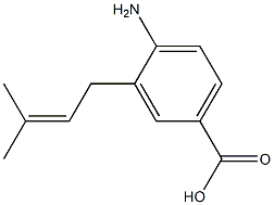 4-Amino-3-(3-methyl-2-butenyl)benzoic acid Structure