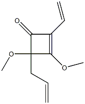 4-(2-Propenyl)-3,4-dimethoxy-2-ethenyl-2-cyclobuten-1-one Structure