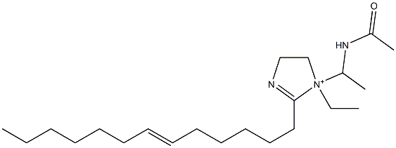 1-[1-(Acetylamino)ethyl]-1-ethyl-2-(6-tridecenyl)-2-imidazoline-1-ium Struktur