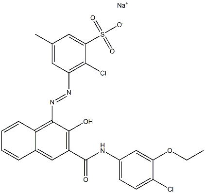 2-Chloro-5-methyl-3-[[3-[[(4-chloro-3-ethoxyphenyl)amino]carbonyl]-2-hydroxy-1-naphtyl]azo]benzenesulfonic acid sodium salt