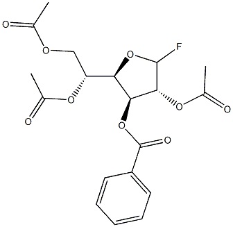 2-O,5-O,6-O-Triacetyl-3-O-benzoyl-D-glucofuranosyl fluoride,,结构式