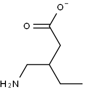3-(Aminiomethyl)pentanoic acid anion Structure