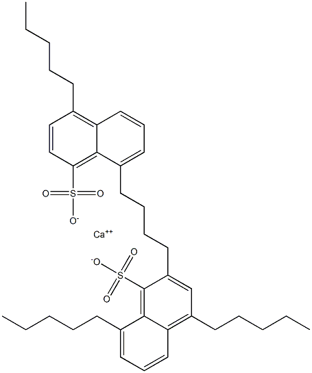 ビス(4,8-ジペンチル-1-ナフタレンスルホン酸)カルシウム 化学構造式