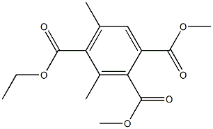 4-Ethoxycarbonyl-3,5-dimethylphthalic acid dimethyl ester Structure