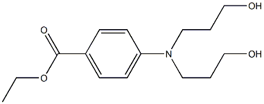 4-[ビス(3-ヒドロキシプロピル)アミノ]安息香酸エチル 化学構造式