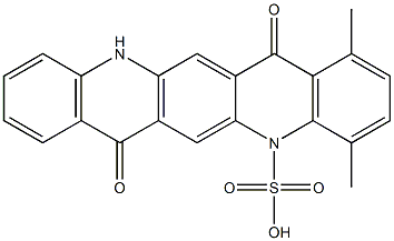 5,7,12,14-Tetrahydro-1,4-dimethyl-7,14-dioxoquino[2,3-b]acridine-5-sulfonic acid 结构式