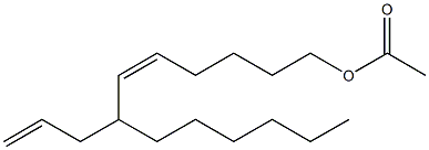 Acetic acid (5Z)-7-hexyl-5,9-decadienyl ester,,结构式