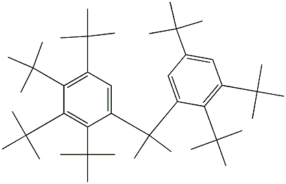 2-(2,3,4,5-テトラ-tert-ブチルフェニル)-2-(2,3,5-トリ-tert-ブチルフェニル)プロパン 化学構造式
