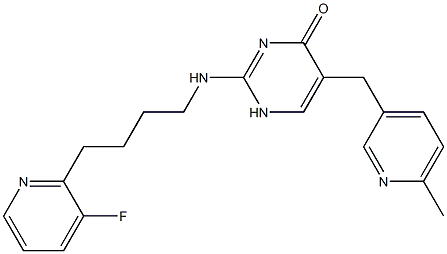 2-[[4-(3-Fluoro-2-pyridinyl)butyl]amino]-5-[(6-methyl-3-pyridinyl)methyl]pyrimidin-4(1H)-one