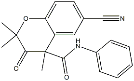 6-Cyano-3,4-dihydro-2,2,4-trimethyl-3-oxo-N-phenyl-2H-1-benzopyran-4-carboxamide