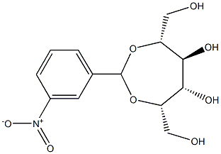 2-O,5-O-(3-Nitrobenzylidene)-D-glucitol Struktur