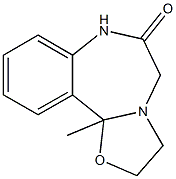 2,3,7,11b-Tetrahydro-11b-methyloxazolo[3,2-d][1,4]benzodiazepin-6(5H)-one 结构式