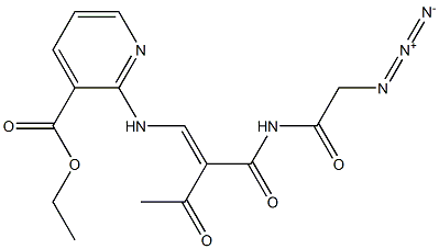 N-[1,3-Dioxo-2-[[3-(ethoxycarbonyl)-2-pyridinyl]aminomethylene]butyl]-2-azidoacetamide,,结构式