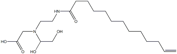 N-(1,2-Dihydroxyethyl)-N-[2-(12-tridecenoylamino)ethyl]aminoacetic acid,,结构式