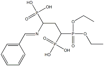 [3-(Benzylideneamino)propane-1,1,3-triyl]tris(phosphonic acid diethyl) ester Struktur