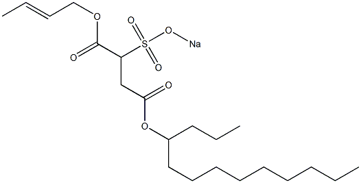 2-(Sodiosulfo)succinic acid 4-tridecyl 1-(2-butenyl) ester,,结构式