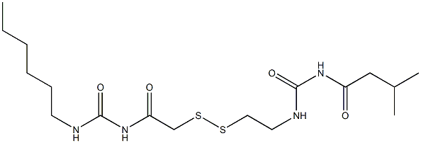  1-(3-Methylbutyryl)-3-[2-[[(3-hexylureido)carbonylmethyl]dithio]ethyl]urea