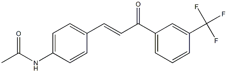 4-Acetylamino-3'-trifluoromethyl-trans-chalcone Struktur