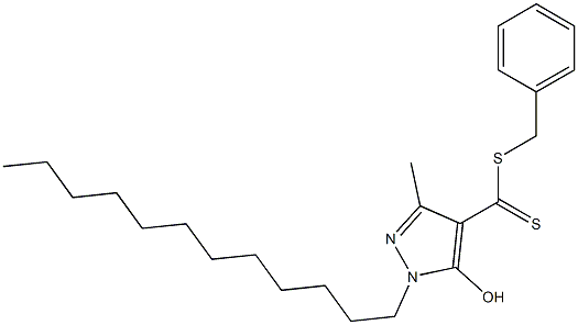 1-Dodecyl-3-methyl-5-hydroxy-1H-pyrazole-4-dithiocarboxylic acid benzyl ester