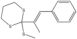 2-[(E)-2-Phenyl-1-methylethenyl]-2-(methylthio)-1,3-dithiane Structure