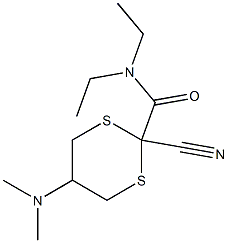 2-Cyano-5-(dimethylamino)-N,N-diethyl-1,3-dithiane-2-carboxamide