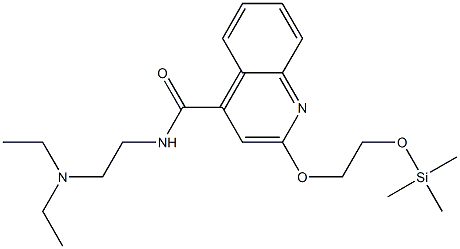 2-(2-Trimethylsilyloxyethoxy)-N-[2-(diethylamino)ethyl]-4-quinolinecarboxamide,,结构式