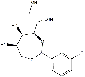 3-O,6-O-(3-Chlorobenzylidene)-D-glucitol Structure