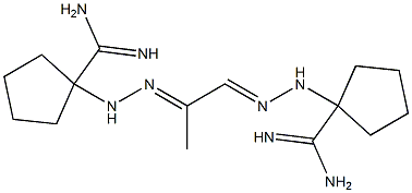 1-メチルグリオキサールビス(シクロペンチルアミジノヒドラゾン) 化学構造式