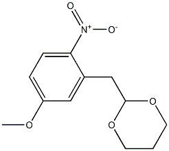 1-ニトロ-2-(1,3-ジオキサン-2-イルメチル)-4-メトキシベンゼン 化学構造式