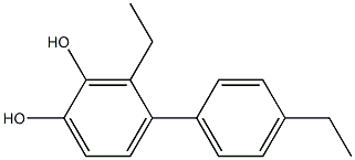4-(4-Ethylphenyl)-3-ethylbenzene-1,2-diol,,结构式